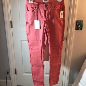 New rose/salmon Paige jeans